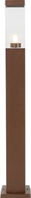 Nowoczesna lampa ogrodowa stojąca brązowa rdza 80 cm - Malios