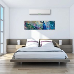 Obraz - Malowanie pawia (170x50 cm)