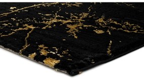 Czarny dywan Universal Gold Marble, 160x230 cm