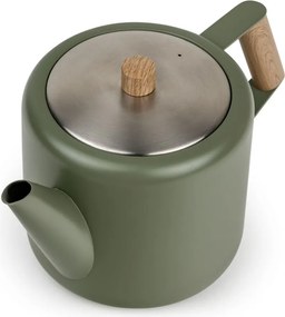Zielony dzbanek do herbaty ze stali nierdzewnej 1,1 l Duet Boston – Bredemeijer