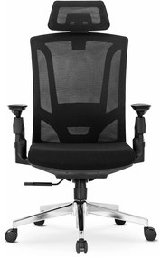 Fotel Biurowy Ergonomiczny Obrotowy WILLY Czarny Nowoczesny