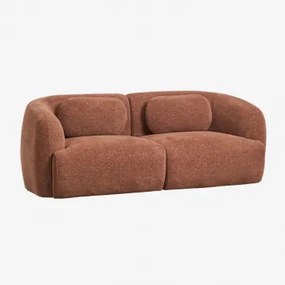 Sofa Modułowy 2-częściowy Z Tkaniny Chenille Coquette Szenila Rdzawy Brąz - Sklum