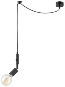 Lampa wisząca INA 1xE27/42W/230V czarna na linku
