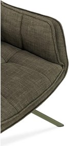 Zielone tapicerowane fotele jadalniane zestaw 2 szt. Keiko – Marckeric