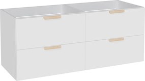Wisząca szafka pod umywalkę - Biały - szer. 120 cm AVORELI