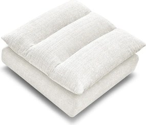 Biały podnóżek z tkaniny szenilowej Neil – Bobochic Paris