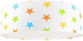 Welurowy plafon dla dziecka w kolorowe gwiazdki - 4X A356 F0-D29
