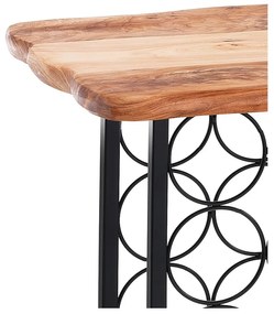 Czarno-naturalny metalowy regał na wino liczba butelek 15 46x56x35,5 cm Ras – Tomasucci