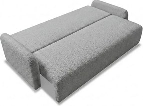 Sofa DUO Rozkładana Dwuosobowa Ciemnoszara Boucle Nowoczesna