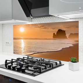 Panel Szklany Słoneczny Dzień na Plaży