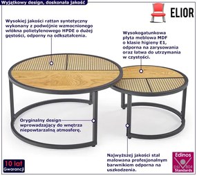 Zestaw okrągłych stolików kawowych - Midio
