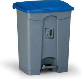 Uniwersalny kosz na śmieci do segregacji z pedałem, 68 l, 680 x 500 x 410 mm, niebieski