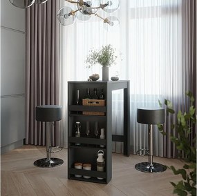 Zestaw stołu barowego antracyt 45x110x106 repose