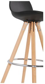 Czarny hoker Kokoon Anau, wys. siedziska 64 cm