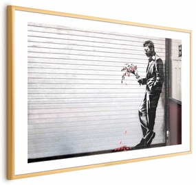 Plakat Zakochany 60x40 cm z ramą złotą z marginesem ARTGEIST B