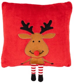 4Home Świąteczna poszewka na poduszkę Happy Reindeer, 40 x 40 cm