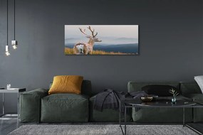 Duży obraz na płótnie Jeleń na Tle Gór