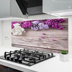 Panel Szklany do Kuchni Wyrafinowane Płatki Kwiatowe