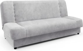 Sofa z Funkcją Spania PIANO Rozkładana Wersalka Dwuosobowa Szara Sztruksowa Nowoczesna do Salonu