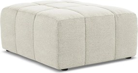 Beżowy podnóżek z materiału bouclé Aloha – Makamii