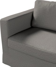 Pokrowiec na sofę Karlstad 2-osobową nierozkładaną długi kolor szary tkanina strukturalna