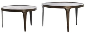 Brązowe okrągłe stoliki zestaw 2 szt. ø 75 cm Tobias – Light &amp; Living