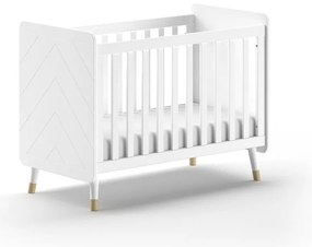 Białe łóżeczko z litego drewna sosnowego 60x120 cm BILLY – Vipack