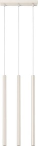 Lampa Wisząca Nowoczesny Pastelo, Stal - 3 Źródło - L.30 X H.94 Cm - Beżowy