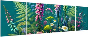 Obraz - Kwiaty łąkowe (170x50 cm)