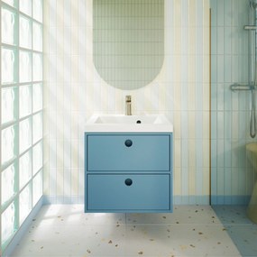 Umywalka wpuszczana w blat z konglomeratu WAVE 60 cm