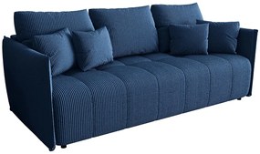 Niebieska sztruksowa sofa z funkcją spania G3-L54