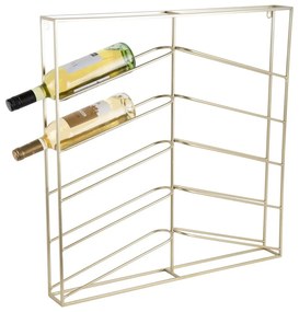 Wiszący metalowy regał na wino w kolorze złota liczba butelek 10 67x66x7,5 cm Cuadro – PT LIVING