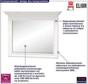 Białe klasyczne lustro w ramie W9-S67