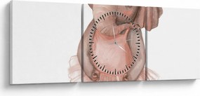 Obraz - Zwierzątko akwarelowe N⁰5 (z zegarem) (90x30 cm)
