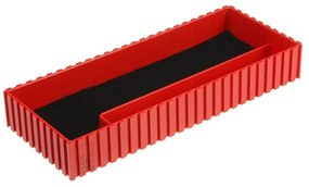 Pudełko plastikowe na mikrometr 35-250x100 mm, czerwone