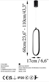 Czarna lampa wisząca LED Can – Opviq lights