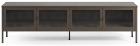 Szara metalowa szafka pod TV 160x50x35 cm Layna – Marckeric