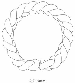 Szary kokon dla niemowląt 100x100 cm – Meowbaby