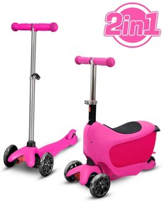 Buddy Toys BPC 4312 Hulajnoga Taman 2w1, różowa