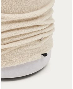 Kremowy puf z materiału bouclé Kaeli – Kave Home