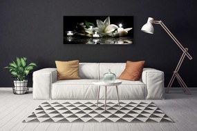 Obraz canvas Świece Spa i Lilia Wodna