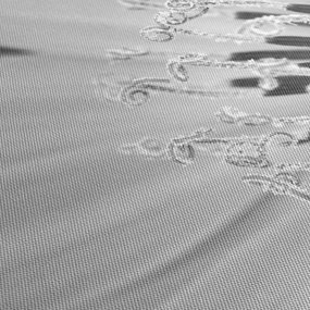 Obraz - Czarno-biały kwiat (170x50 cm)