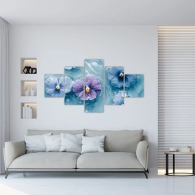 Obraz - Fiołki w wodzie (125x70 cm)