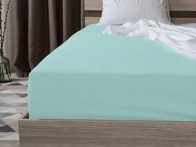 PrzytulneMieszkanie.pl Jersey prześcieradło EXCLUSIVE jasno mentolowe 200 x 220 cm