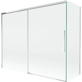 Mexen Rox parawan nawannowy 2-skrzydłowy rozsuwany 190 + 80 x 150 cm, transparent, chrom - 8C9-190-080-01-00