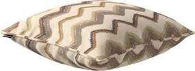 Poszewka Gabi na poduszkę kolor beżowy tkanina strukturalna, wzorzysta