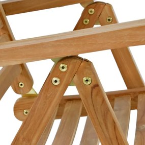 Divero 2 krzesła ogrodowe teakowe z regulacją i składaniem