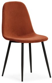 Tapicerowane krzesła zestaw 4 szt. w kolorze terakoty Minka – Marckeric
