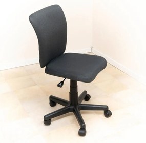 Dziecięce krzesło biurowe obrotowe, bez podłokietników, szar