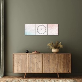 Obraz - Mandale na ścianie 2 (z zegarem) (90x30 cm)